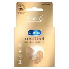 DUREX REAL FEEL 3 UNIDADES CARTERITA