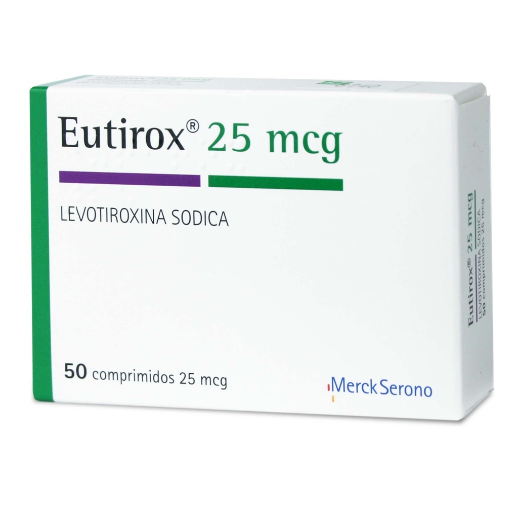 EUTIROX  25 MCG 50 TABLETAS CAJA