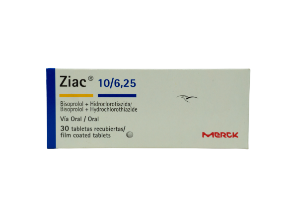 ZIAC 10/6.25 MG 30 TBLS CAJA