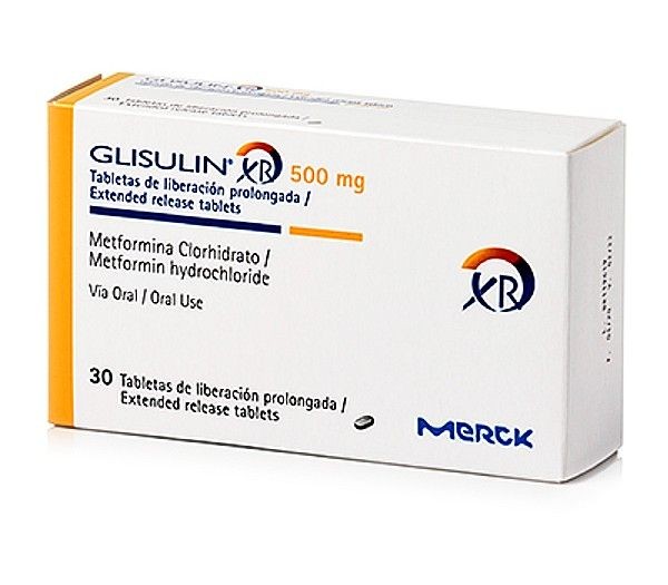 GLISULIN XR 500 MGS 30 TBLS CAJA