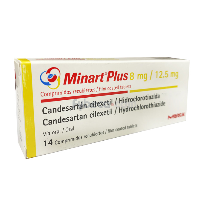 MINART PLUS 8 MG/12.5 14 TABLETAS CAJA