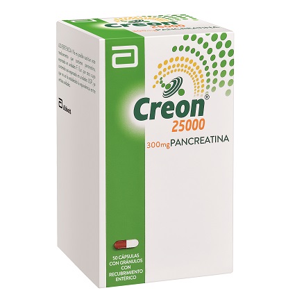 CREON 25000 UI 300MGS 20CAPSULAS CAJA