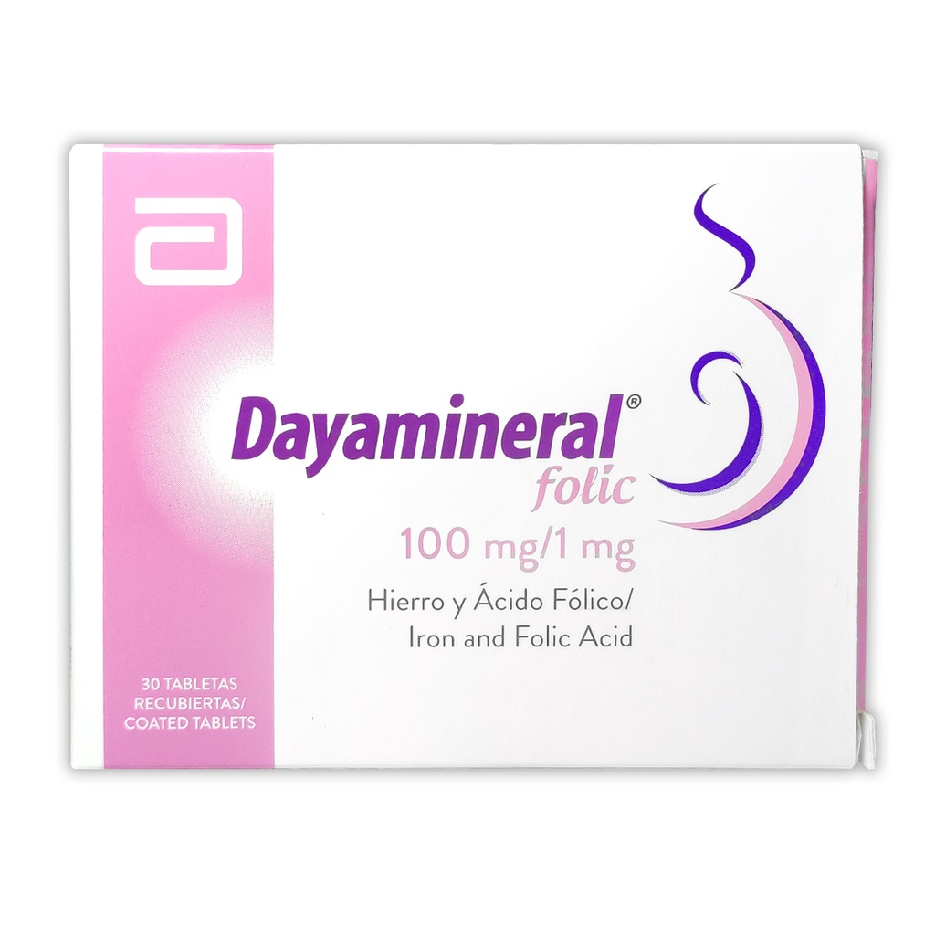 DAYAMINERAL FOLIC 100MG/1MG 30TABLETAS