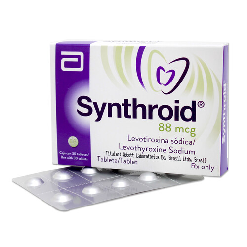 SYNTHROID 88 MCG 30 TBLS CAJA