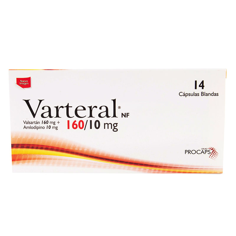 VARTERAL 160 MG/10 MG 14 CBG CAJA