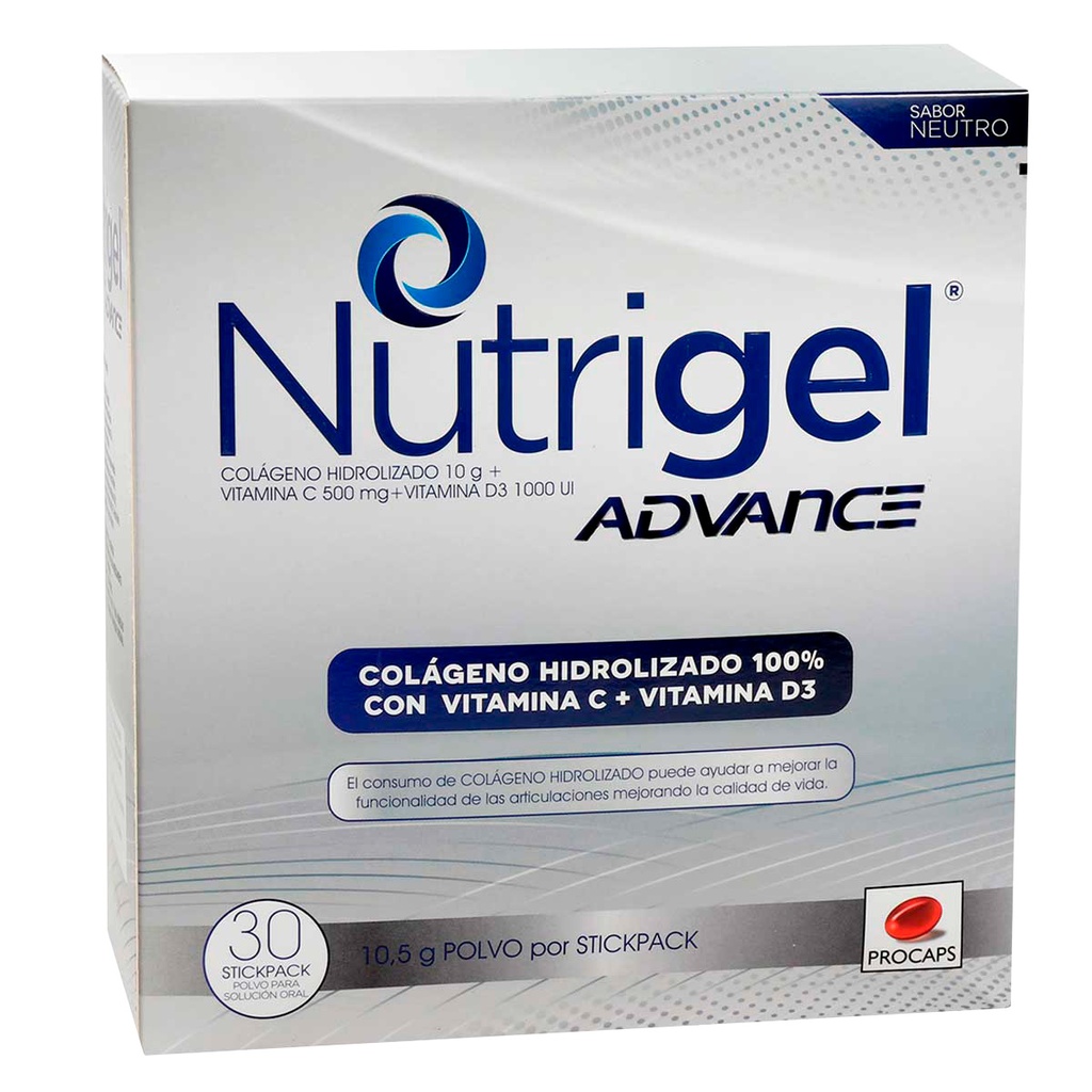 NUTRIGEL ADVANCE NEUTRO 30 SOBRES CAJA