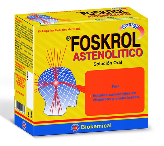 FOSKROL ASTENOLITICO 15 AMPOLLAS BEBIBLE