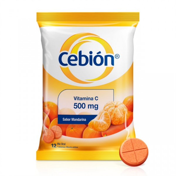 CEBION 500 MGS MANDARINA 144 TB MAS DISP