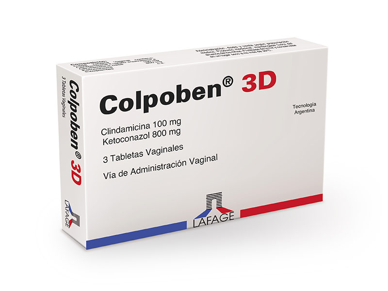 COLPOBEN 3D 100MG/800MG 3 TABL VAG CAJA