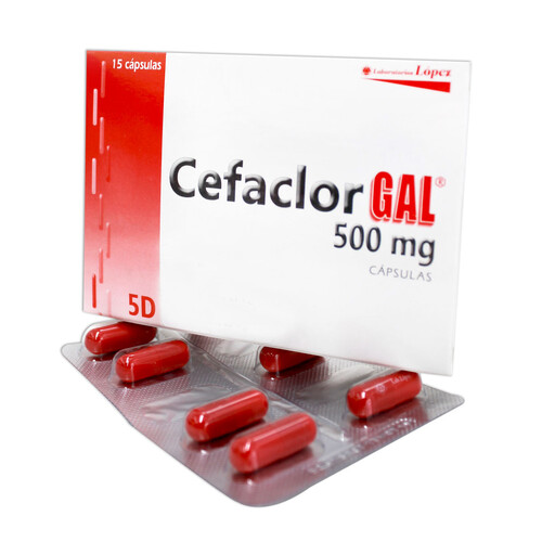 CEFACLOR GAL 500MG CAP CAJA X 15