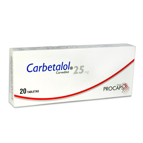 CARBETALOL 25 TABLETA  CAJA X 20