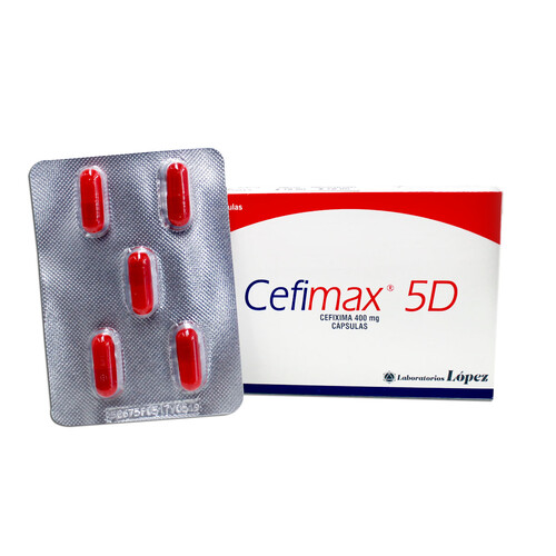 CEFIMAX CAPSULAS 400 MG CAJA X 5