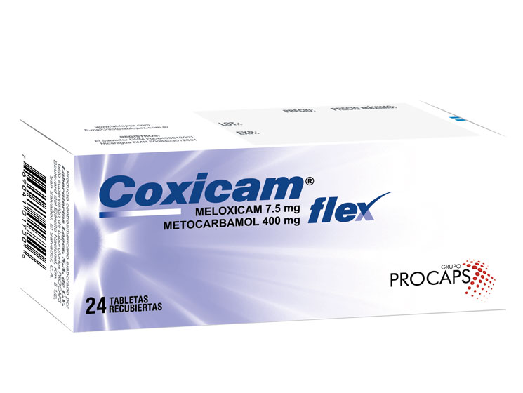 COXICAM FLEX TAB REC 7,5MG/400MG CAJAX24