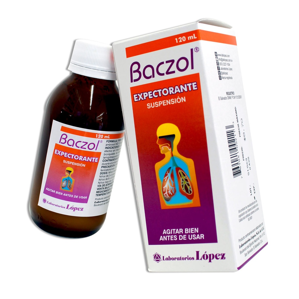 BACZOL EXPECTORANTE SUS 120 ML X FRASCO