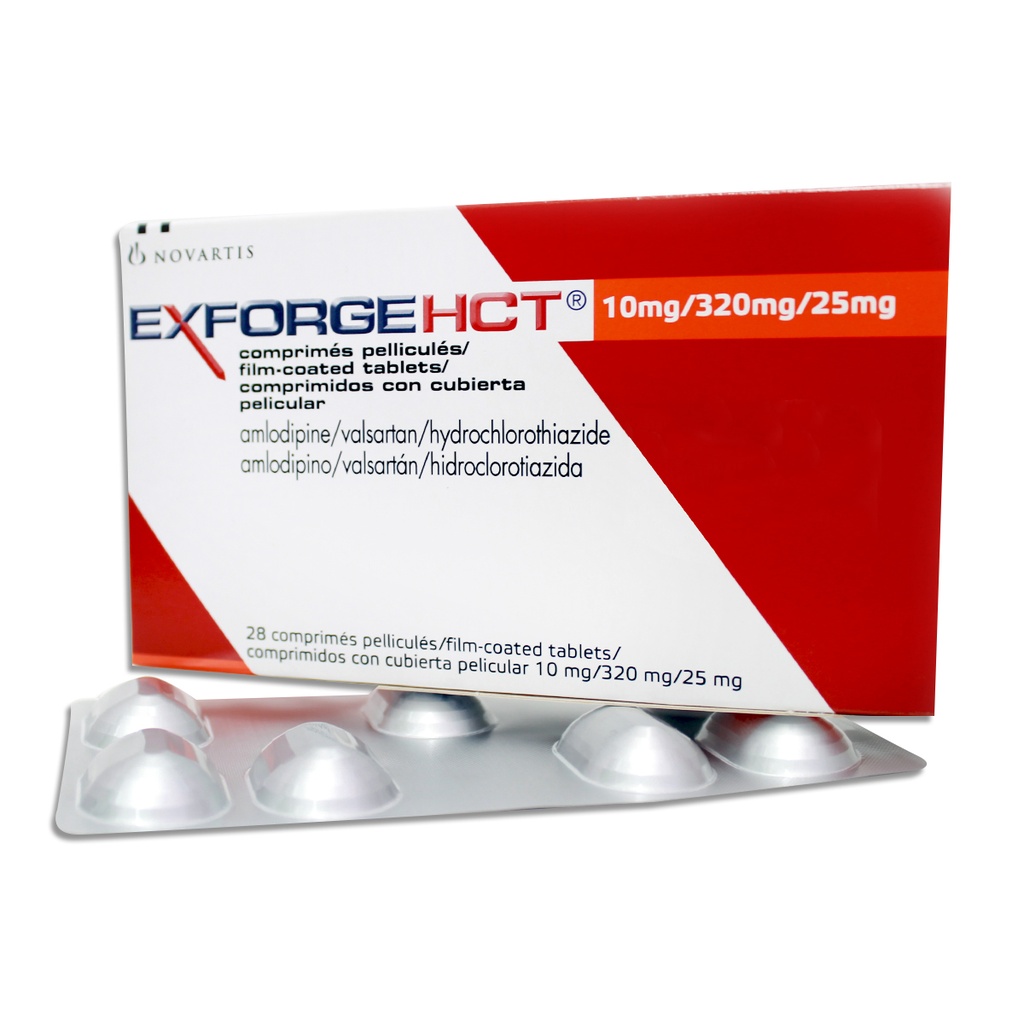 EXFORGE HCT FCT 320/25/10 MGS 28 COMPRS