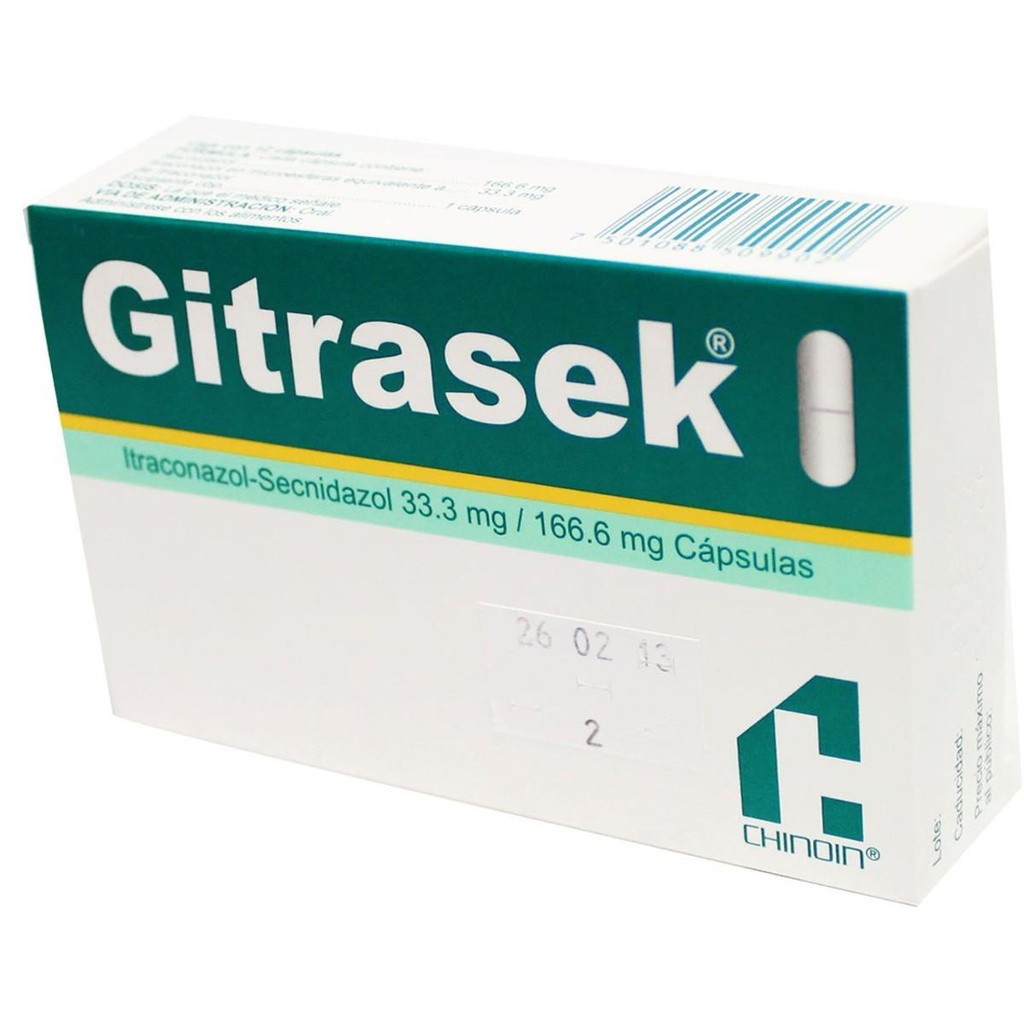 GITRASEK 33.3 MG/ 166.6 MG  X12 CAPSULAS