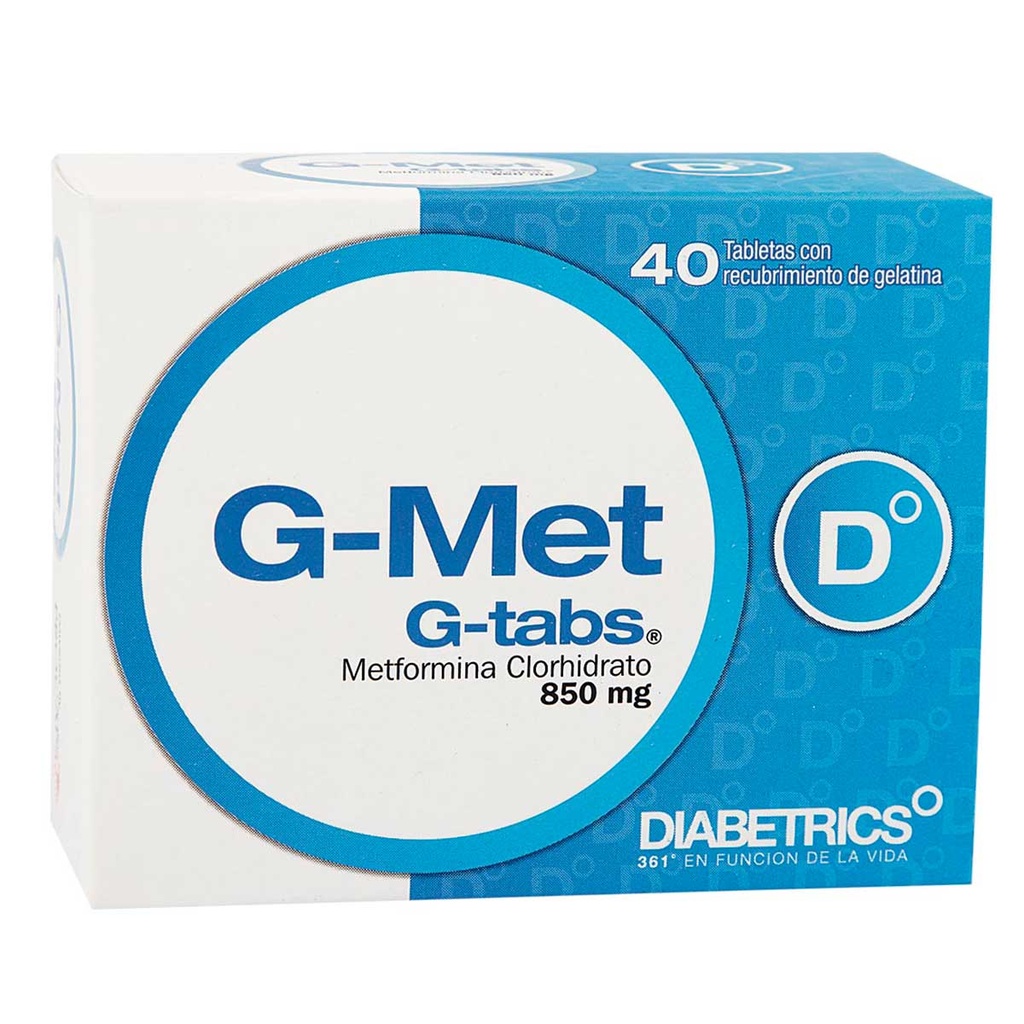 G-MET 850 MG 40 TABLETAS GB CAJA        