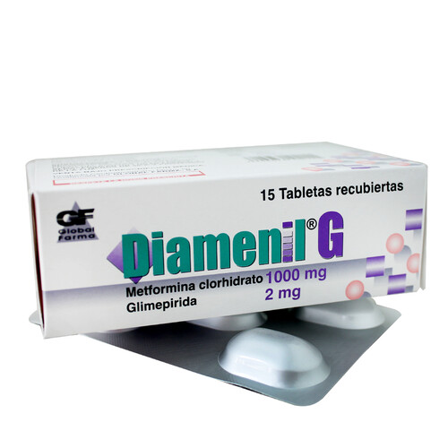 DIAMENIL G 1000/2 MG X 15 TAB