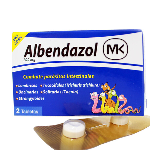 ALBENDAZOL MK 200MG CJA X 2 TAB