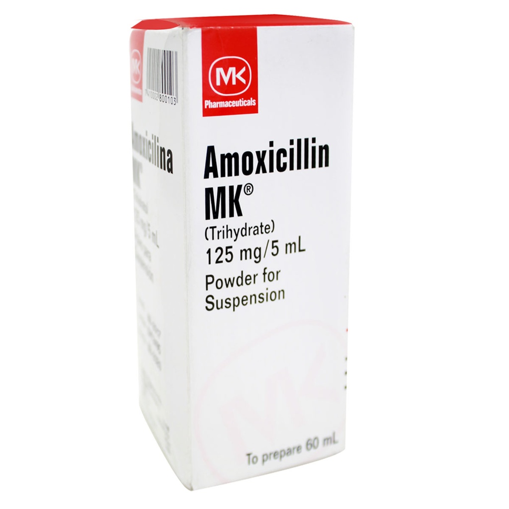 AMOXICILINA MK 125MG/5 ML POLVO X 60 ML