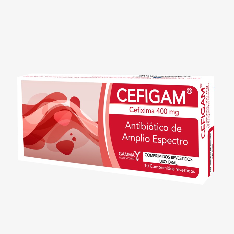 CEFIGAM (Cefixima) 400mg Comprimidos CX10