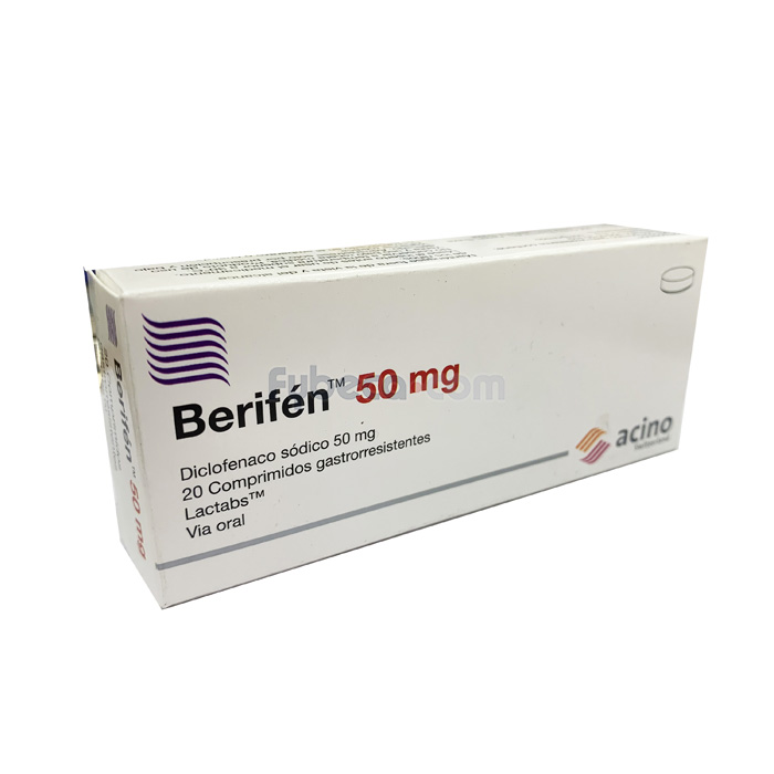 BERIFEN ACINO 50mg Caja x 20 Caps.