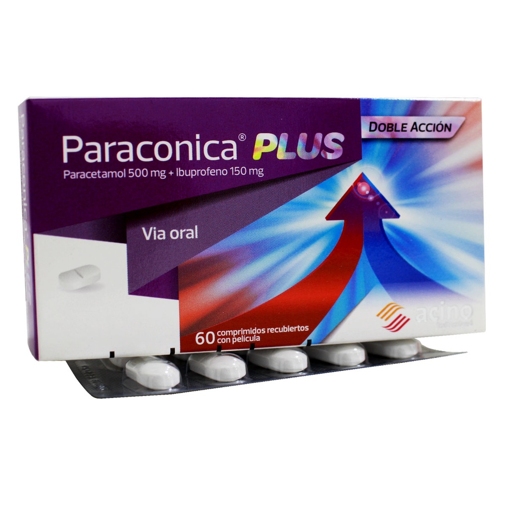 PARACONICA PLUS 500 + 150mg Caja x 60 Tabs.