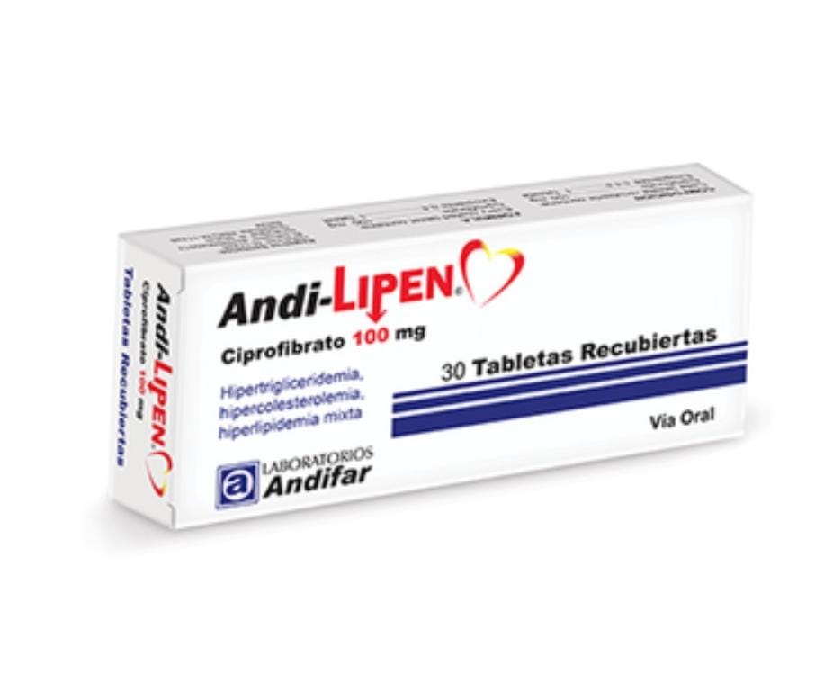 ANDI-LIPEN 100mg Caja x 30 Tabs.