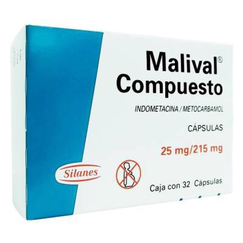 MALIVAL COMP. 25mg Caja x 32 Caps.