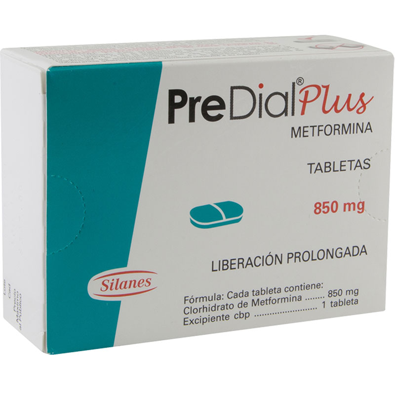 PREDIAL PLUS 850mg Caja x 30 Tabs.