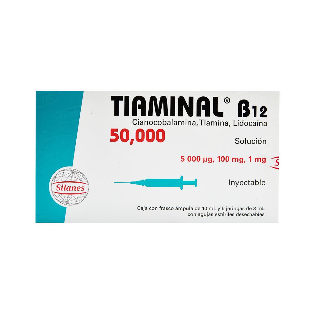 TIAMINAL B12 50,000 Iny. Caja x 5 Amp.