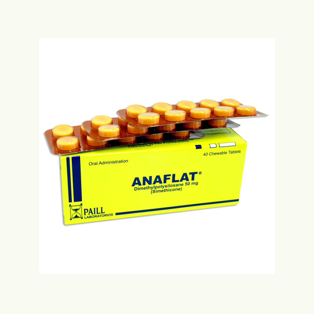 ANAFLAT 50MG X 40 TABLETAS MASTICABLES